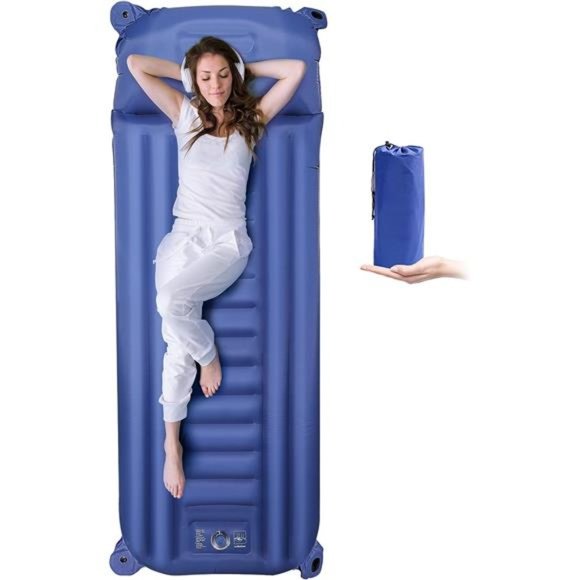 Sleeping Pad, Self-Inflating Sleeping Pad for Camping,78''X26'' Large Inflatable - Picture 1 of 6